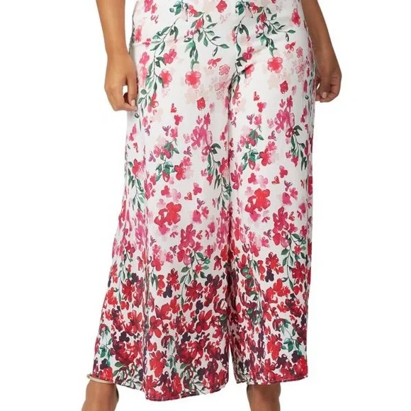 Marchesa Note Floral Wide Leg Pants Size 2 - Picture 6 of 6